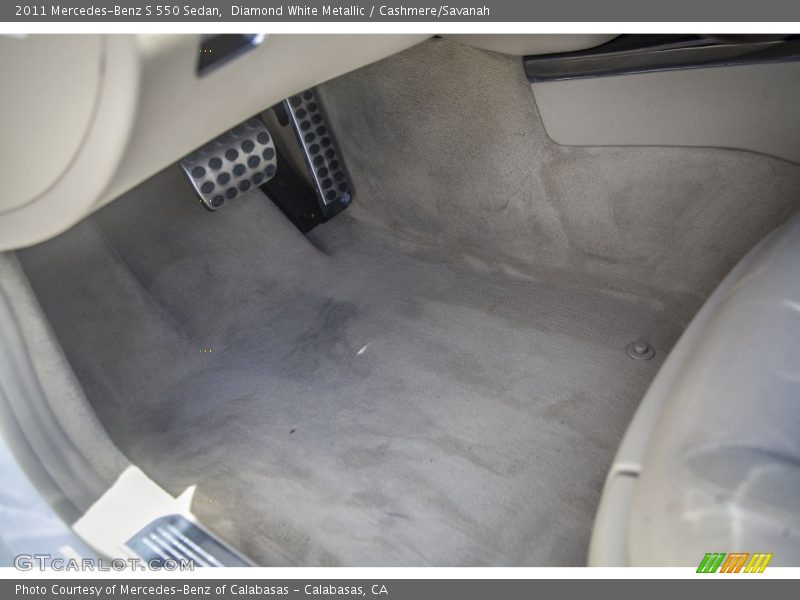 Diamond White Metallic / Cashmere/Savanah 2011 Mercedes-Benz S 550 Sedan