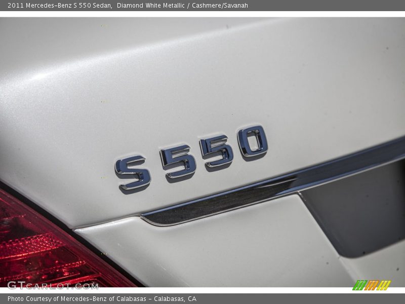 Diamond White Metallic / Cashmere/Savanah 2011 Mercedes-Benz S 550 Sedan