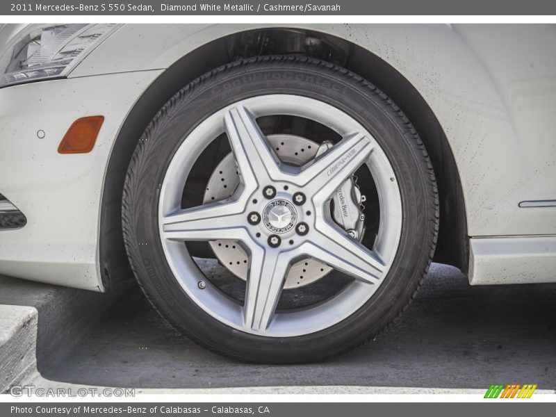 Diamond White Metallic / Cashmere/Savanah 2011 Mercedes-Benz S 550 Sedan
