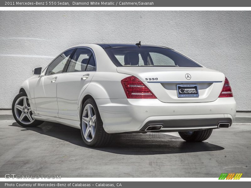 Diamond White Metallic / Cashmere/Savanah 2011 Mercedes-Benz S 550 Sedan