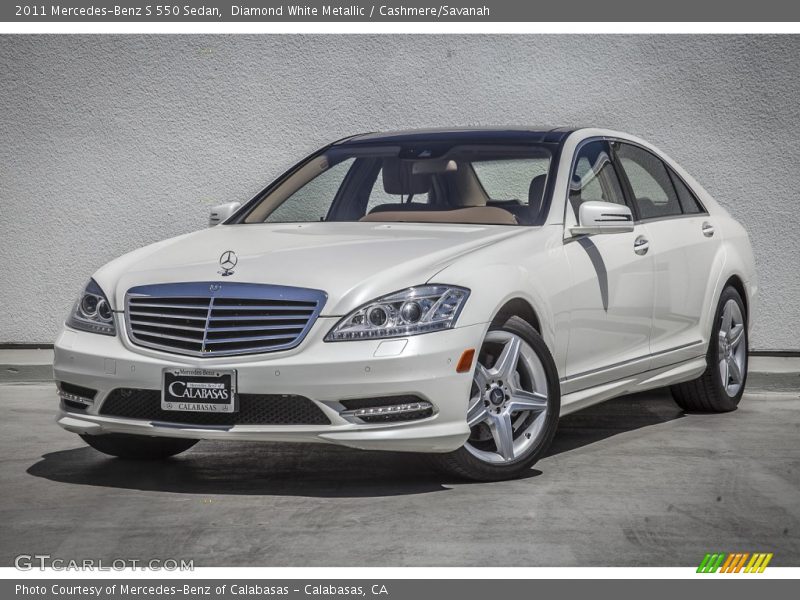 Diamond White Metallic / Cashmere/Savanah 2011 Mercedes-Benz S 550 Sedan