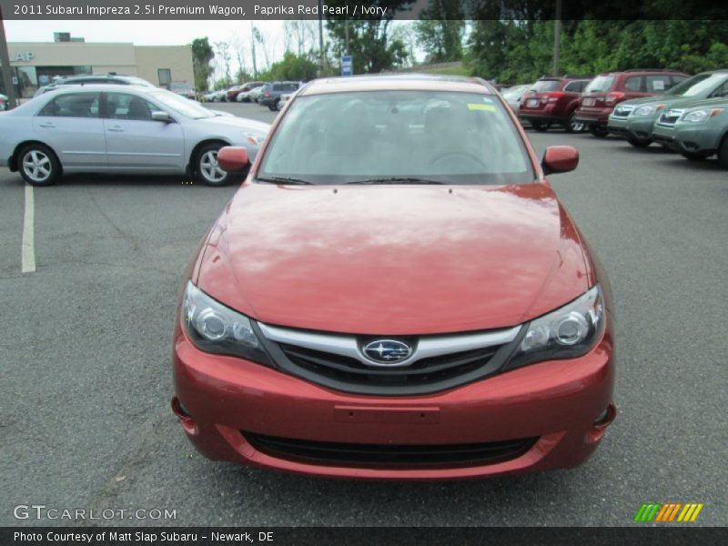 Paprika Red Pearl / Ivory 2011 Subaru Impreza 2.5i Premium Wagon