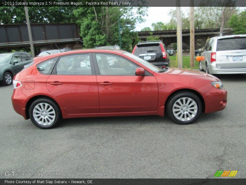 Paprika Red Pearl / Ivory 2011 Subaru Impreza 2.5i Premium Wagon