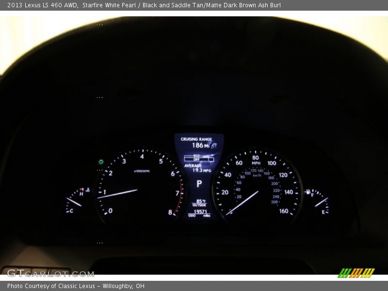 Starfire White Pearl / Black and Saddle Tan/Matte Dark Brown Ash Burl 2013 Lexus LS 460 AWD