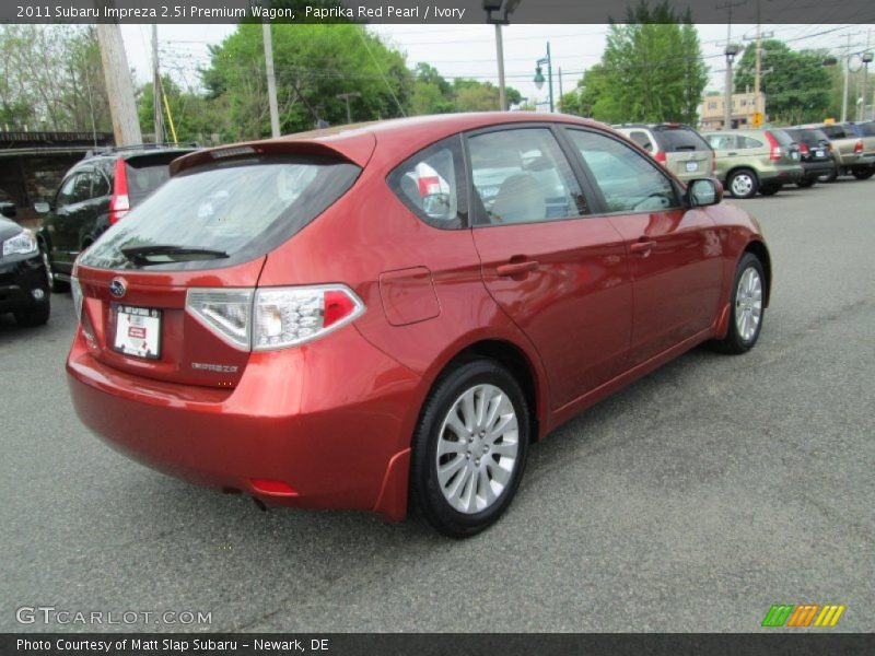 Paprika Red Pearl / Ivory 2011 Subaru Impreza 2.5i Premium Wagon