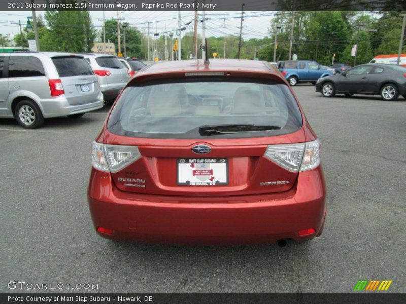 Paprika Red Pearl / Ivory 2011 Subaru Impreza 2.5i Premium Wagon