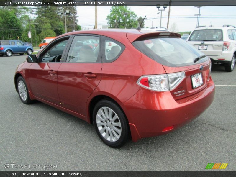Paprika Red Pearl / Ivory 2011 Subaru Impreza 2.5i Premium Wagon