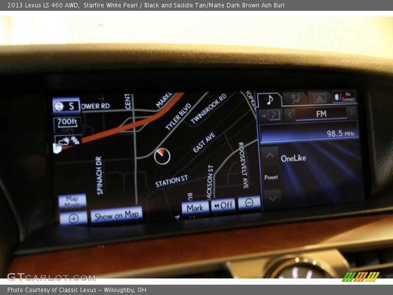 Starfire White Pearl / Black and Saddle Tan/Matte Dark Brown Ash Burl 2013 Lexus LS 460 AWD