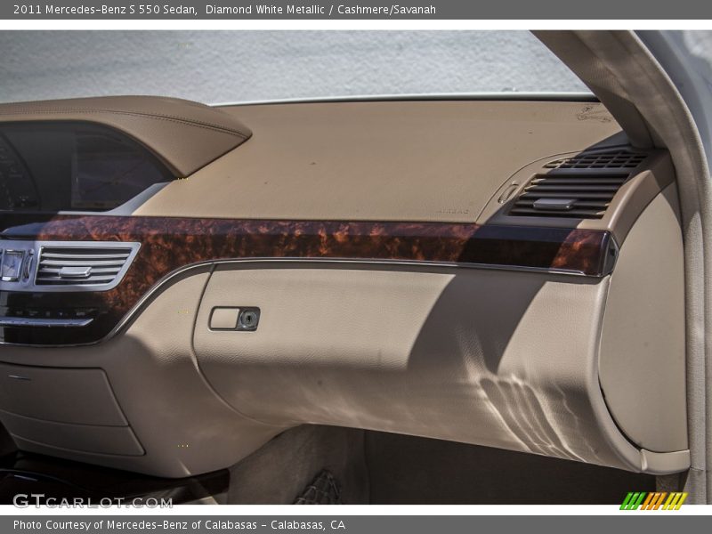 Diamond White Metallic / Cashmere/Savanah 2011 Mercedes-Benz S 550 Sedan