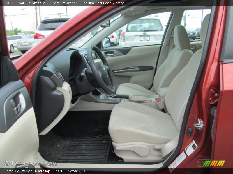Paprika Red Pearl / Ivory 2011 Subaru Impreza 2.5i Premium Wagon