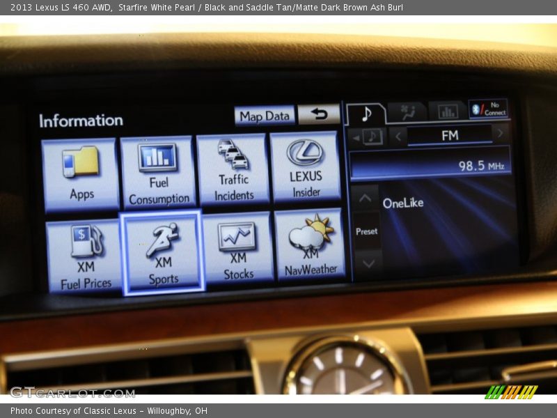 Starfire White Pearl / Black and Saddle Tan/Matte Dark Brown Ash Burl 2013 Lexus LS 460 AWD