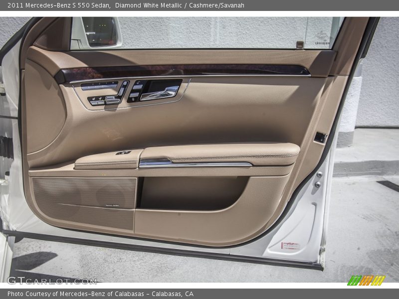 Diamond White Metallic / Cashmere/Savanah 2011 Mercedes-Benz S 550 Sedan