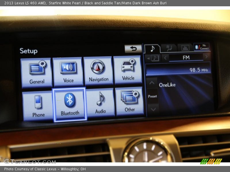 Starfire White Pearl / Black and Saddle Tan/Matte Dark Brown Ash Burl 2013 Lexus LS 460 AWD