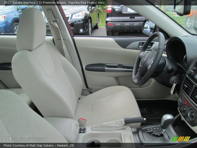 Paprika Red Pearl / Ivory 2011 Subaru Impreza 2.5i Premium Wagon