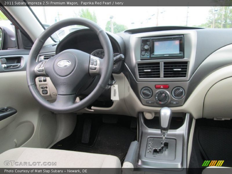 Paprika Red Pearl / Ivory 2011 Subaru Impreza 2.5i Premium Wagon