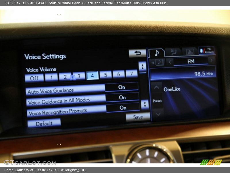 Starfire White Pearl / Black and Saddle Tan/Matte Dark Brown Ash Burl 2013 Lexus LS 460 AWD