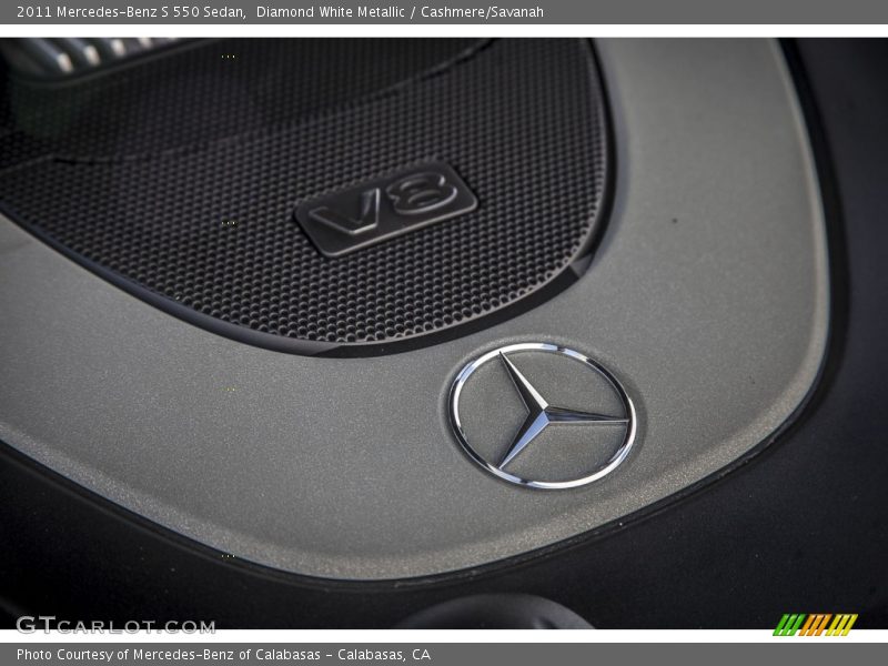 Diamond White Metallic / Cashmere/Savanah 2011 Mercedes-Benz S 550 Sedan