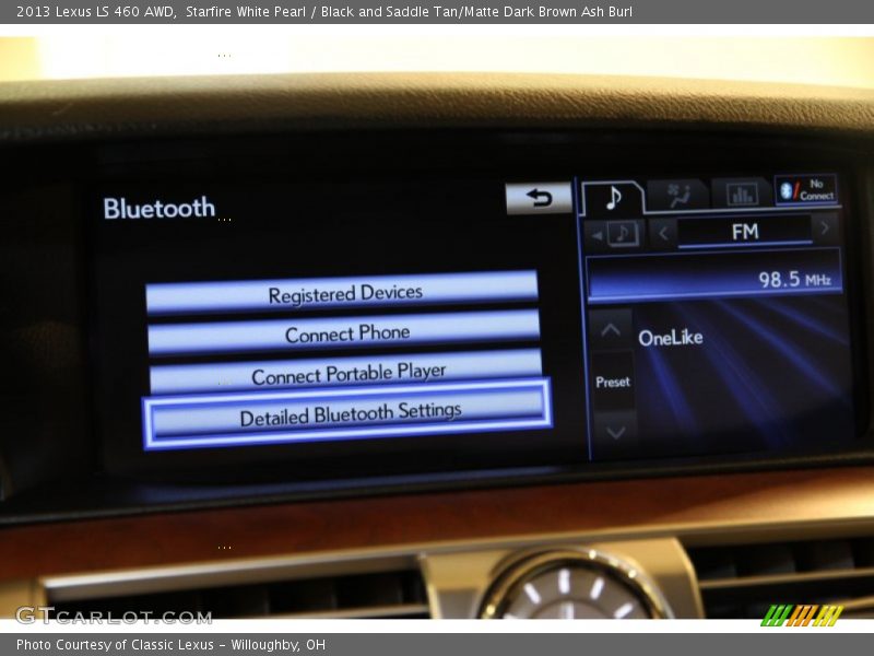 Starfire White Pearl / Black and Saddle Tan/Matte Dark Brown Ash Burl 2013 Lexus LS 460 AWD