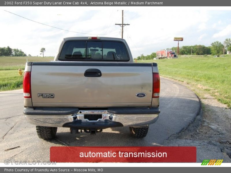 Arizona Beige Metallic / Medium Parchment 2002 Ford F350 Super Duty Lariat Crew Cab 4x4