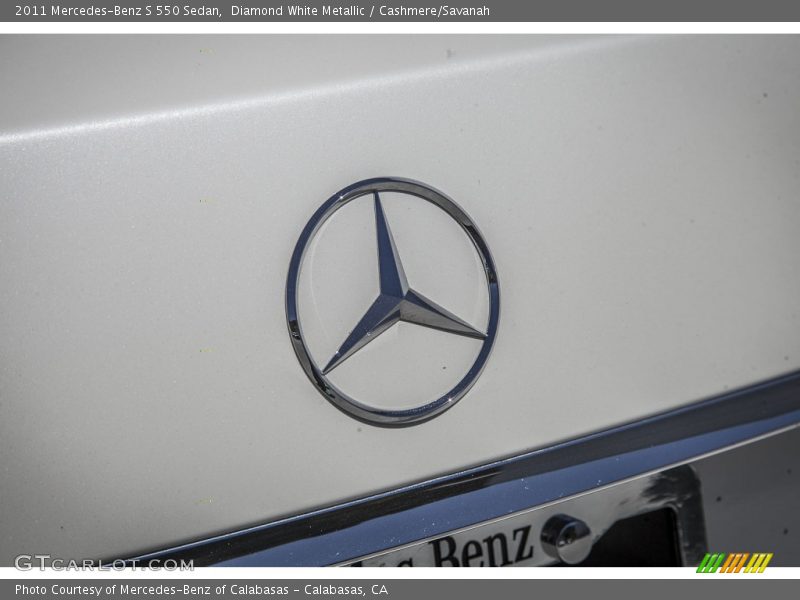 Diamond White Metallic / Cashmere/Savanah 2011 Mercedes-Benz S 550 Sedan