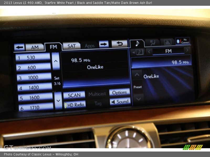 Starfire White Pearl / Black and Saddle Tan/Matte Dark Brown Ash Burl 2013 Lexus LS 460 AWD