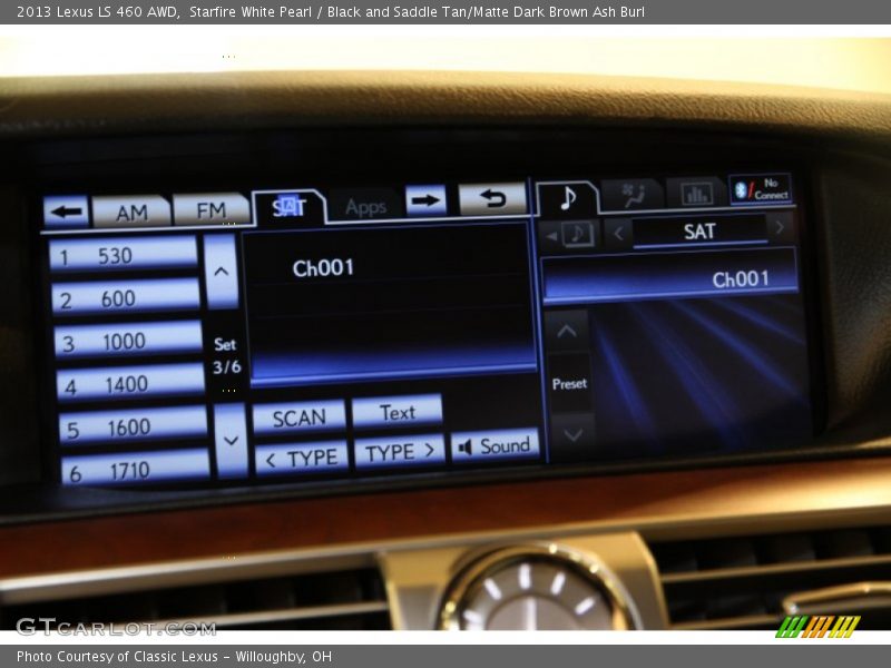 Starfire White Pearl / Black and Saddle Tan/Matte Dark Brown Ash Burl 2013 Lexus LS 460 AWD