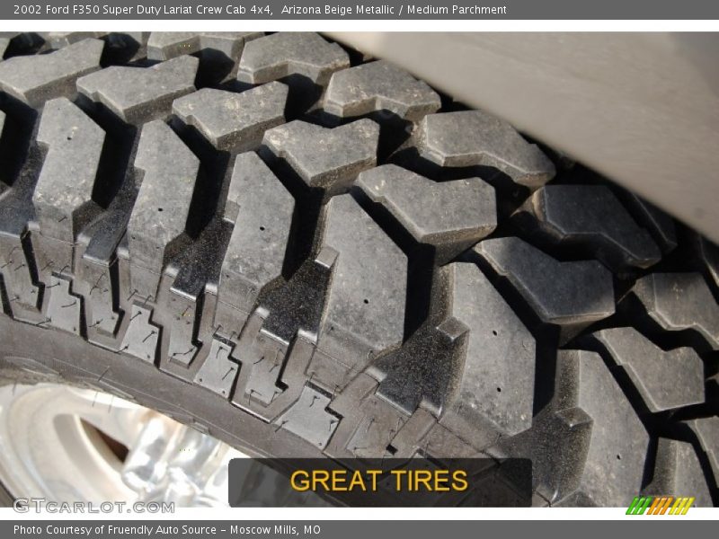 Arizona Beige Metallic / Medium Parchment 2002 Ford F350 Super Duty Lariat Crew Cab 4x4