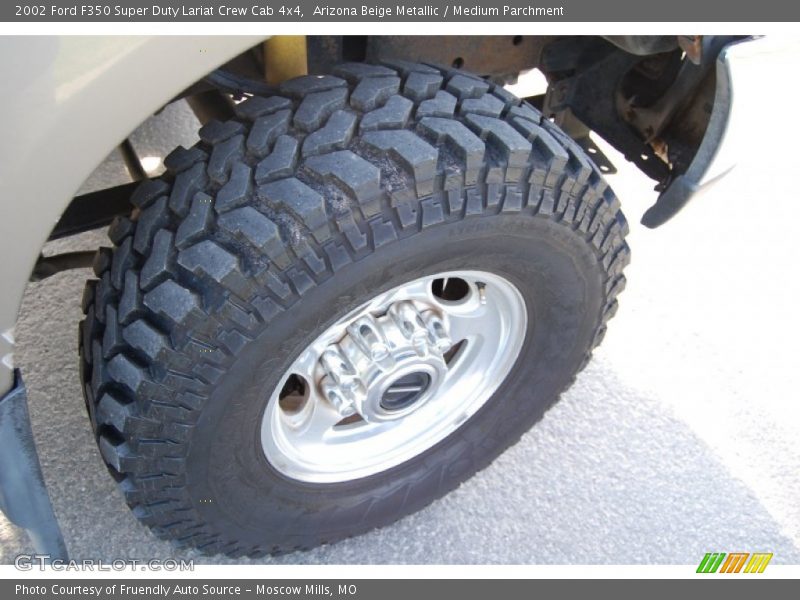 Arizona Beige Metallic / Medium Parchment 2002 Ford F350 Super Duty Lariat Crew Cab 4x4