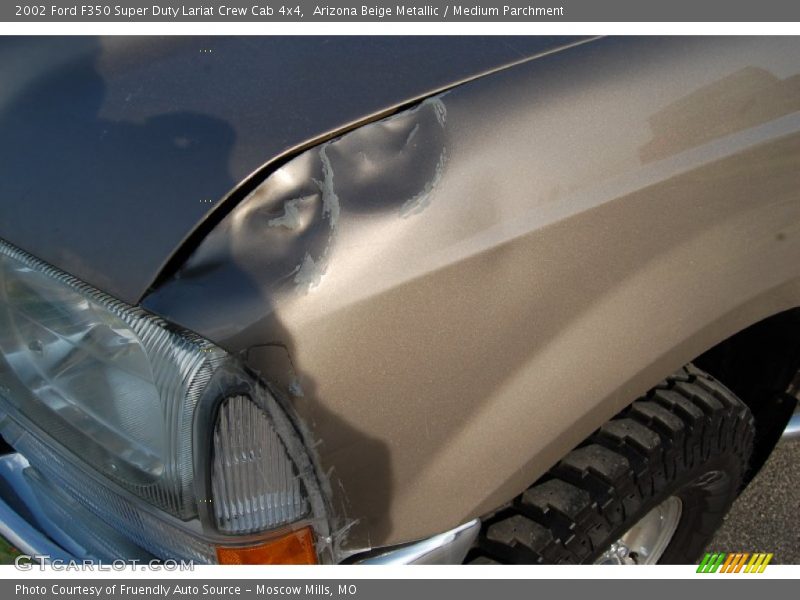 Arizona Beige Metallic / Medium Parchment 2002 Ford F350 Super Duty Lariat Crew Cab 4x4