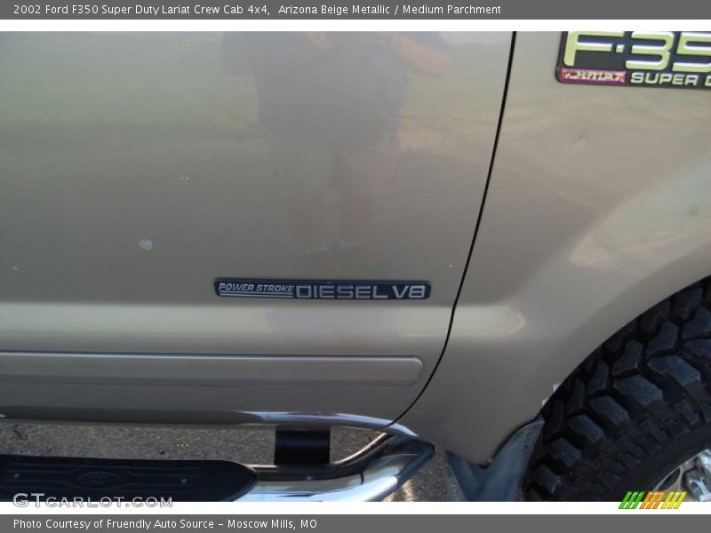 Arizona Beige Metallic / Medium Parchment 2002 Ford F350 Super Duty Lariat Crew Cab 4x4