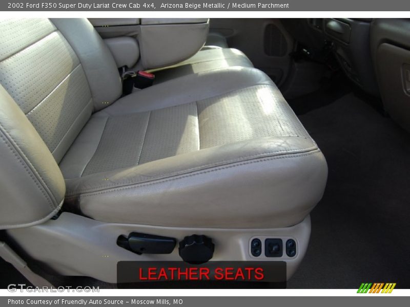 Arizona Beige Metallic / Medium Parchment 2002 Ford F350 Super Duty Lariat Crew Cab 4x4