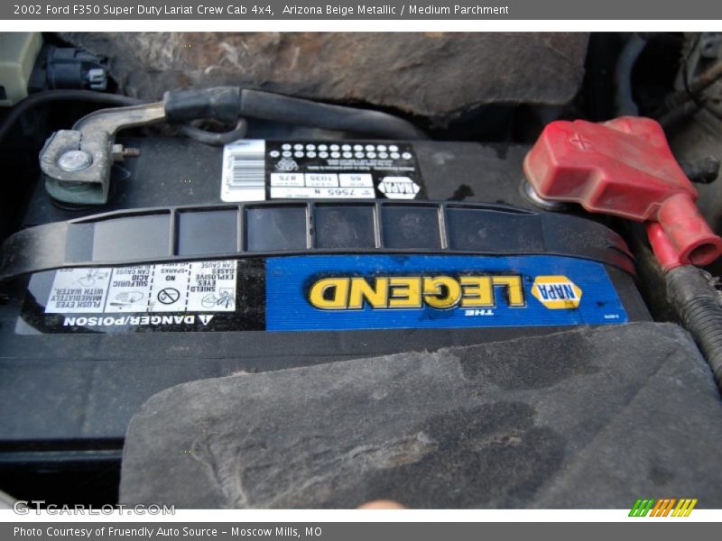 Arizona Beige Metallic / Medium Parchment 2002 Ford F350 Super Duty Lariat Crew Cab 4x4