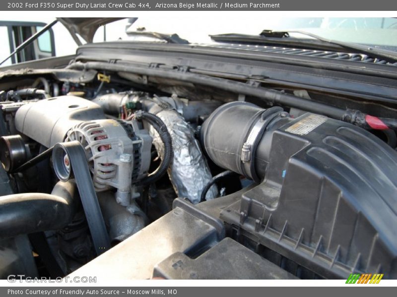 Arizona Beige Metallic / Medium Parchment 2002 Ford F350 Super Duty Lariat Crew Cab 4x4