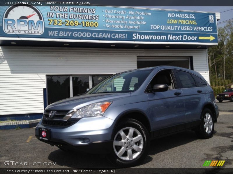 Glacier Blue Metallic / Gray 2011 Honda CR-V SE