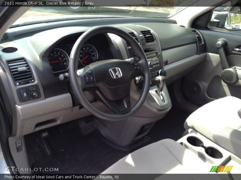 Glacier Blue Metallic / Gray 2011 Honda CR-V SE