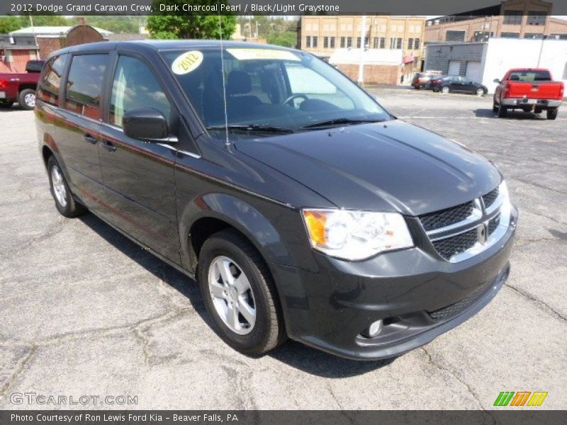 Dark Charcoal Pearl / Black/Light Graystone 2012 Dodge Grand Caravan Crew