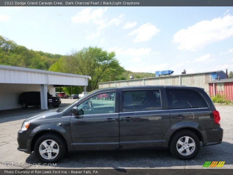 Dark Charcoal Pearl / Black/Light Graystone 2012 Dodge Grand Caravan Crew