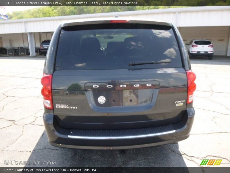 Dark Charcoal Pearl / Black/Light Graystone 2012 Dodge Grand Caravan Crew