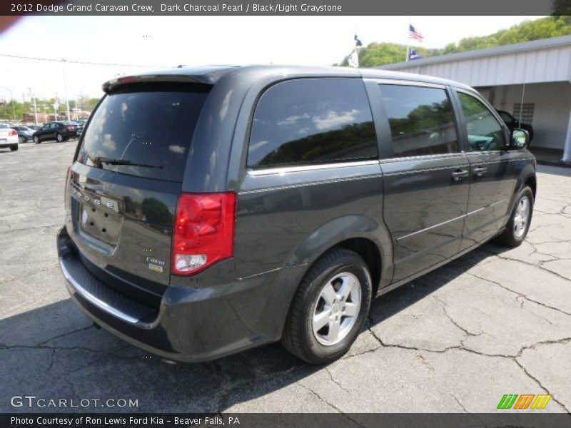 Dark Charcoal Pearl / Black/Light Graystone 2012 Dodge Grand Caravan Crew