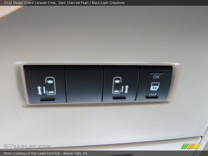 Dark Charcoal Pearl / Black/Light Graystone 2012 Dodge Grand Caravan Crew