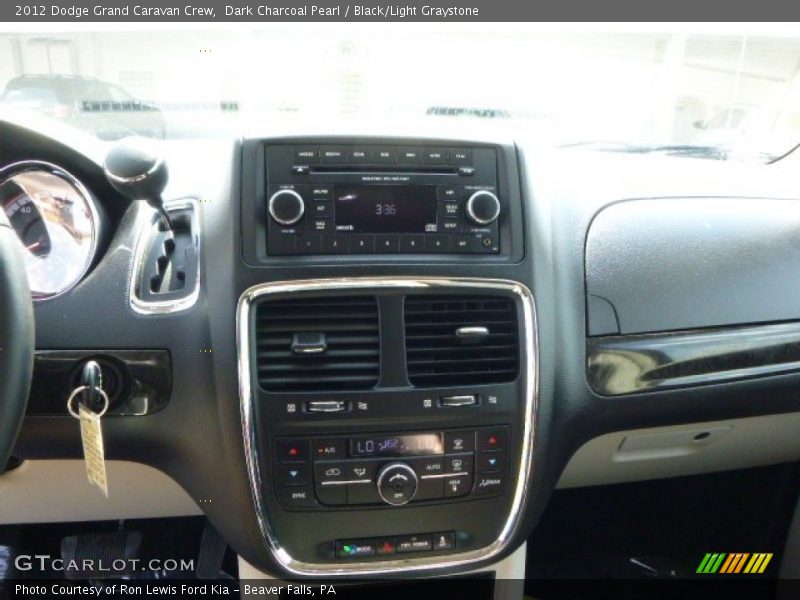 Dark Charcoal Pearl / Black/Light Graystone 2012 Dodge Grand Caravan Crew