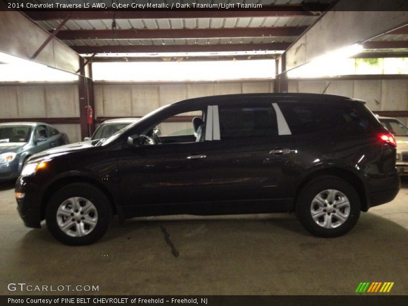 Cyber Grey Metallic / Dark Titanium/Light Titanium 2014 Chevrolet Traverse LS AWD