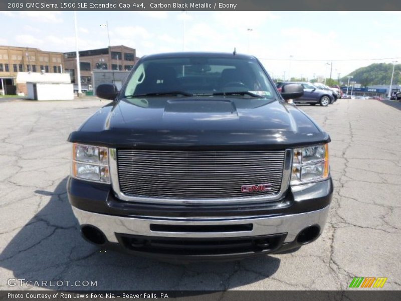 Carbon Black Metallic / Ebony 2009 GMC Sierra 1500 SLE Extended Cab 4x4