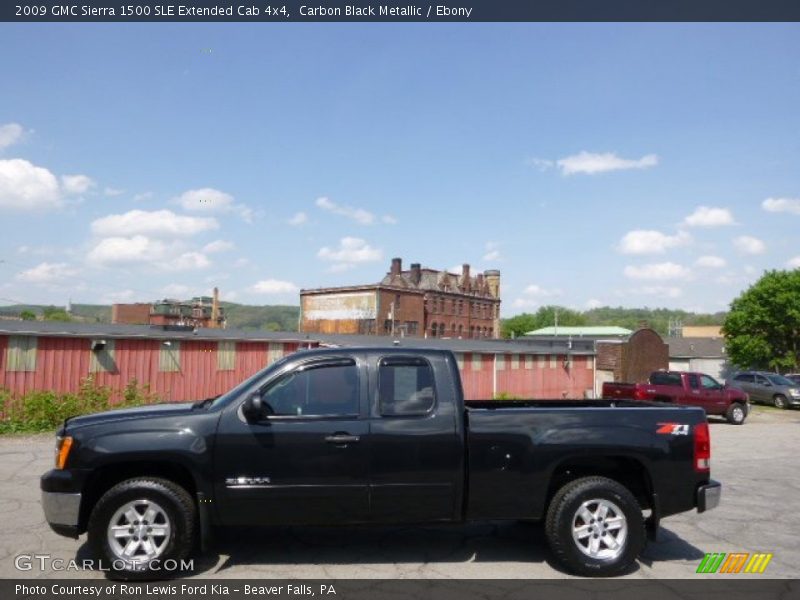 Carbon Black Metallic / Ebony 2009 GMC Sierra 1500 SLE Extended Cab 4x4