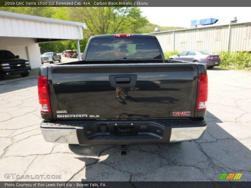 Carbon Black Metallic / Ebony 2009 GMC Sierra 1500 SLE Extended Cab 4x4