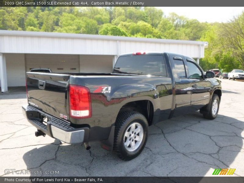 Carbon Black Metallic / Ebony 2009 GMC Sierra 1500 SLE Extended Cab 4x4