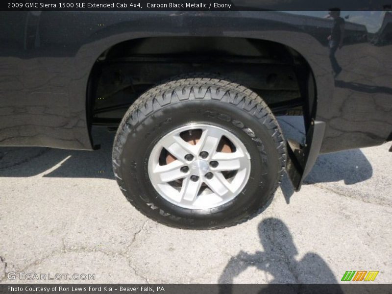 Carbon Black Metallic / Ebony 2009 GMC Sierra 1500 SLE Extended Cab 4x4