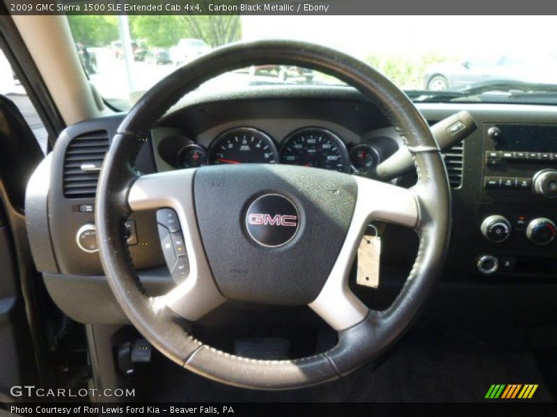 Carbon Black Metallic / Ebony 2009 GMC Sierra 1500 SLE Extended Cab 4x4