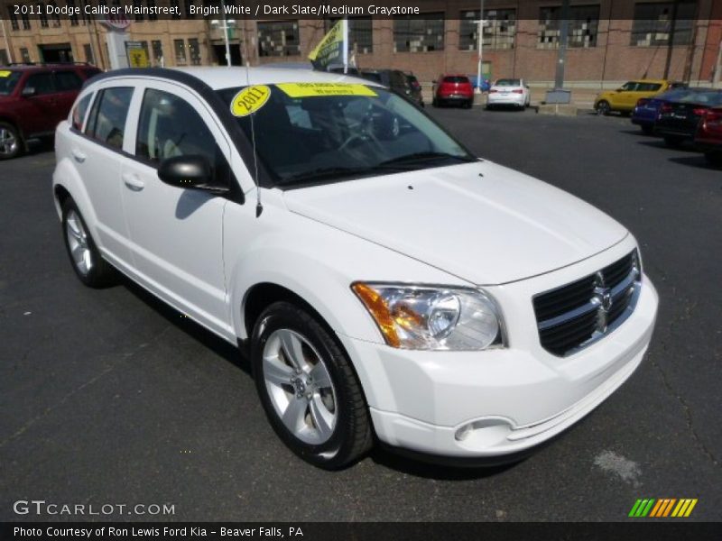 Bright White / Dark Slate/Medium Graystone 2011 Dodge Caliber Mainstreet