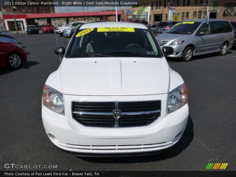 Bright White / Dark Slate/Medium Graystone 2011 Dodge Caliber Mainstreet